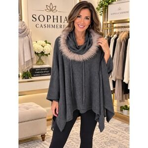 Sophie Cashmere poncho one size
